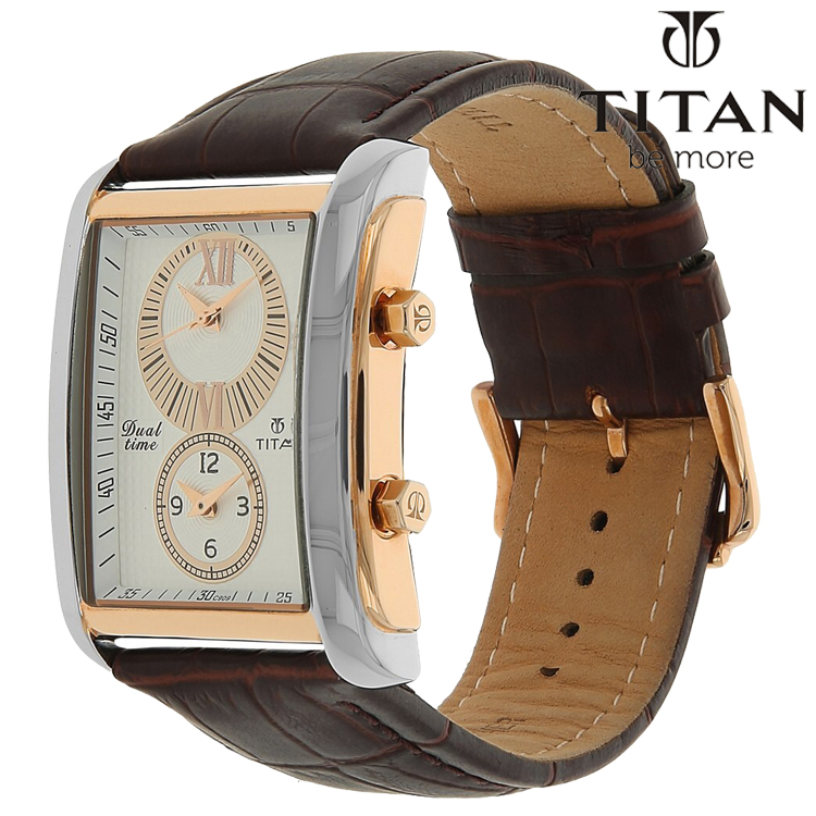  Titan Analog Brown Dial Men's Watch NM1584SL04