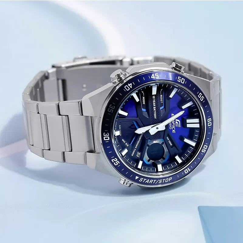 Casio Dial Edifice EFV-C110D-2AVDF WatchshopBD Men\'s Watch Blue –